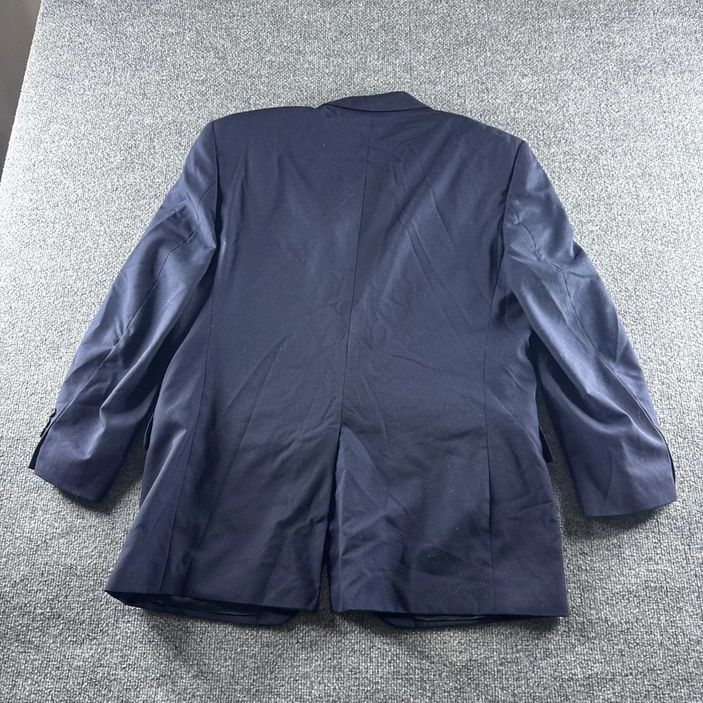 Jos A Bank Gordon Blazer Sport Coat Jacket 100% Wool Navy Blue 44R 2 Button